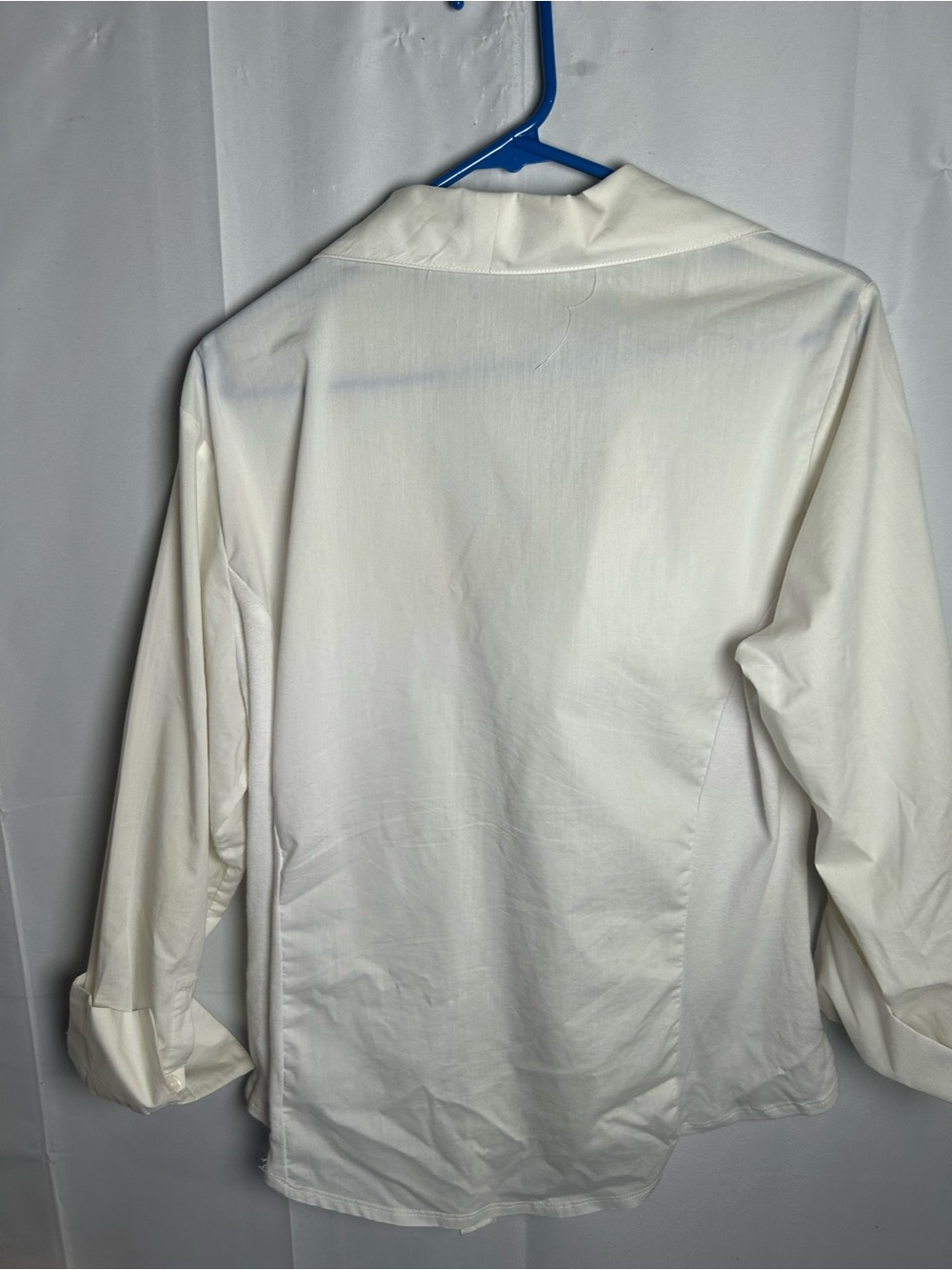 Zac & Rachel Cream Ruffled Front Blouse - Picture 5 of 13